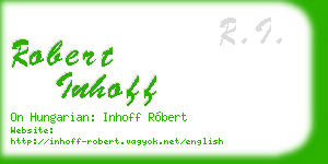 robert inhoff business card
