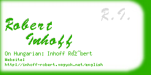 robert inhoff business card